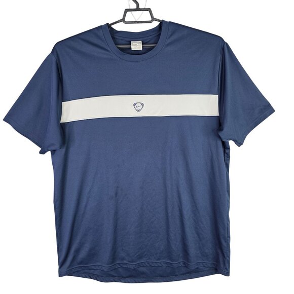 Mens Nike Blue & Gray Athletic T Shirt Short Sleeve Crew Neck Polyester Size XXL - Picture 1 of 8
